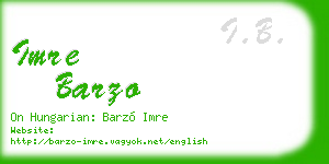 imre barzo business card